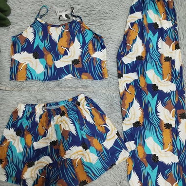 Pijamas _ ropa dormir mujer 3 piezas . 12 Usd - Img 118007873