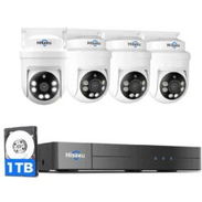 Hiseeu – Sistema de cámara de seguridad con cable PTZ de 3K con visión de 360°, visión nocturna $278.92 - Img 56940096