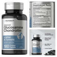 Gluocosamine con choindritin ,msm cúrcuma 180 tabletas pomo sellado - Img 50246087