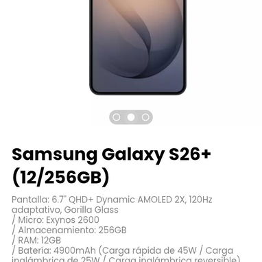 Samsung Galaxy S26+ (12/256GB). No incluye cargador (solo cable USB-C). Nuevo en caja - Img 116544614