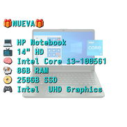 LAPTOP 🎁NUEVA🎁📦CAJA, HP Notebook (14-dq1089wm), 14" HD, Intel Core i3-1005G1, 8GB RAM, 256GB SSD, 8Horas - Img 56616002