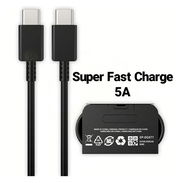 Cable Tipo C - Tipo C. Samsung Alta Calidad Fast Charger 5A / Negro. - Img 53287771