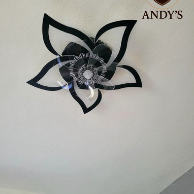 Lámpara de flor negra - Img 121237450