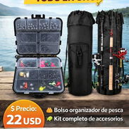 Bolso organizador de pesca + Kit completo de accesorios - Img 55782978