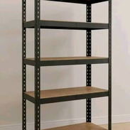 +Muebles. Estantes de 5 baldas regulables negro y gris - Img 56661711