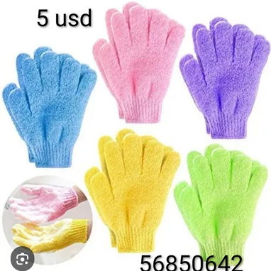 Guantes para bañarse el cuerpo y exfoliarse 5 usd el par - 2/2