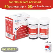 Repuestos para glucometro Sinocare Safe AQ - 50 tiras + 50 lancetas - Img 56804335