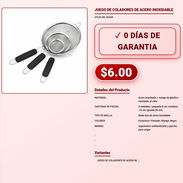 JUEGO DE COLADORES DE ACERO INOXIDABLE . - Img 57881810
