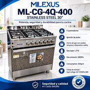 Cocina Milexus a gas de 5 quemadores - Img 58302679