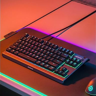 đŽ TECLADO STEELSERIES APEX 3 TKL RGB, RESISTENTE AL AGUA, SILENCIOSO, ANTI-GHOSTING â ENVĂO DISPONIBLE + GARANTĂA - Img 91554374