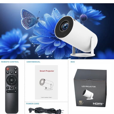 Mini Proyector 4K Soporte Portátil WiFi 6 BT 5.4 [App Integrada] Android 14 1080P Full HD Corrección Trapezoidal Automát - 2/5