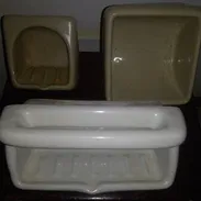 Juego de jaboneras de cerámica y portarollos de papel sanitarios para baño. - Img 58135699