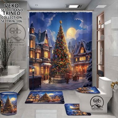 Set de baño 5 piezas tema Navideño - 5/10