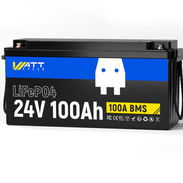 WattCycle Batería LiFePO424V 100Ah, 2560Wh, BMS 100A, Protección de Baja Temperatura y Conexión Escalable - Img 56986026
