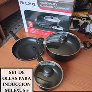 SET DE OLLAS PARA INDUCCION MILEXUS 5 PCS, FACTURA A SU NOMBRE. VARIEDAD DE ÚTILES DEL HOGAR, ELECTRODOMÉSTICOS, ETC - Img 56809075