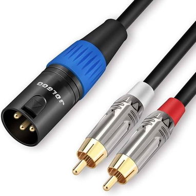 🎧 Cable Divisor en Y JOLGOO – XLR Macho a 2 RCA Macho - Img 126554583