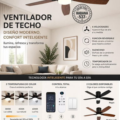 Ventilador de techo modernas - 2/3