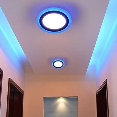Lámpara de techo empotrada con panel LED de doble color blanco frío+azul. - Img 124738055
