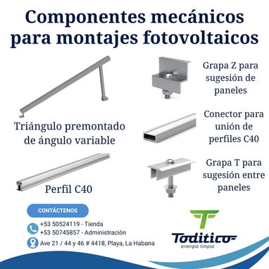 TODITICO | ENERGÍA LIMPIA!! SERVICIOS, PANELES SOLARES, ESTRUCTURAS, COMPONENTES ELÉCTRICOS Y MAS.... - Img 120083387