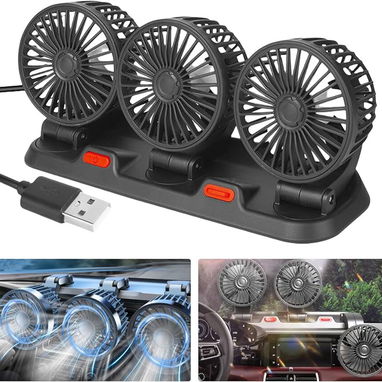 Ventilador para Coche de Tres Cabezales, para coche, camion._35 USD_AX - Img 119501457