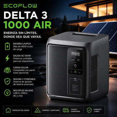 EcoFlow Delta 3 Air+Panel solar de 160watt - Img 125683320
