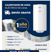 Calentador de agua eléctrico 60 lts - Img 57561104