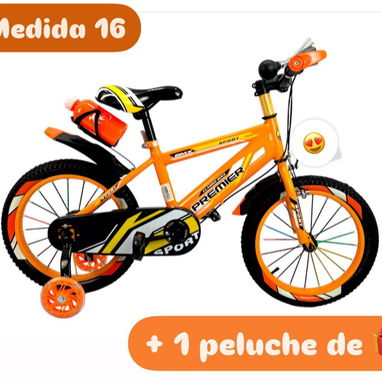 Bicicletas medida 16 nuevas en su caja con un peluche de regalo para niños  de 4 a 8 años de varios colores - Img 124503379