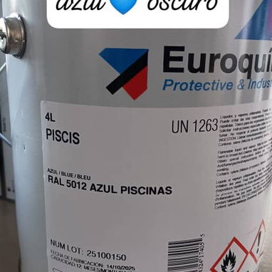 Pintura para piscina 4 litros euroquimica linea industrial importada de España en nuestro almacén en playa - Img 118916064