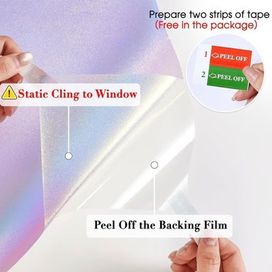 Película de privacidad para ventana, adherencia estática, bloqueo ultravioleta, control de calor, tinte de vent - 3/8