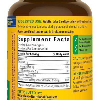 Magnesium Citrate 250mg - 60cap - 7/8