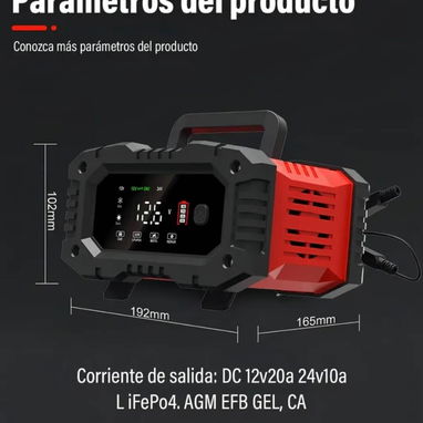 Cargador de bateria 12v 20A 24v 10A - 7/8