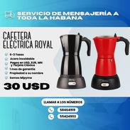 ☕ CAFETERA ELECTRICA ROYAL 🔴 ROJA ⚫ NEGRA ♦️ 3-6 TAZAS 💲30 USD - Img 54353776