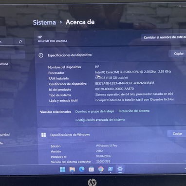 Vendo Laptop HP Pavilion i7 12 GB RAM Táctil - 8/9