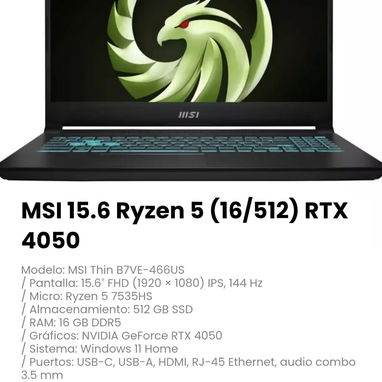 Laptops GAMERS, GAMA ALTA, 1 MES DE GARANTIA. - Img 124795424