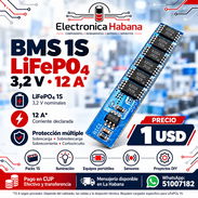 BMS 1S LiFePO4 3.2V 12A – Protección de Batería - Img 58063487