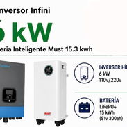 KIT SOLAR: INVERSOR HÍBRIDO 6 kW + BATERÍA INTELIGENTE MUST 15.3 kWh - Img 55597581