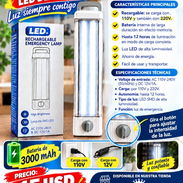 Lámpara recargable led de 3000 mah por solo 15 USD - Img 57468655
