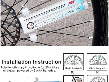 luz para los rallos de la bici que hacen figuras y patrones al girar - Img 67995412