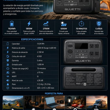 Ecoflow delta 3 clásica, Bluetti Elite 100 V2, Ecoflow 3 Clásica, y más - 3/5