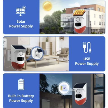 Alarma inalámbrica con carga solar y control remoto 58757374 - 4/6