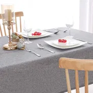 Set de servilletas y mantel tejido imitación hilo - Img 56026110