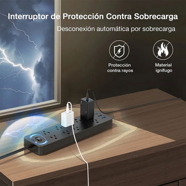 Extensión Eléctrica 15A de 1.5 metros - 1HORA - Blanco - Img 116375904