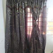 Juego de cortinas decorativas con velo y revestimiento de taffeta Medida 144x214+45 cm Precio 16 usd - Img 57474362