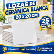 Lozas de cerámica blancas 20x20cm 16 usd el metro - Img 57642982