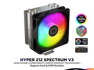 🔥El mejor precio sin competencia🔥Disipador por Aire Cooler Master Hyper 212 Spectrum V3 💵45 USD - Img main-image-45869453