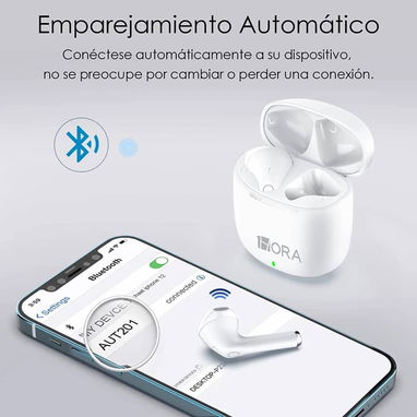 Audífonos Inalámbricos AUT201 NEGRO|BLANCO - Img 121221107