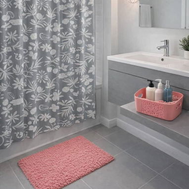 Cortina para baño con alfombra pvc y cesta 16 000 cup - 8/9