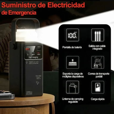 Ganga... POWER BANK de 100000mAh/150W/ Solar - 6/6