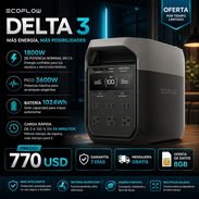 Ecoflow Delta 3 , 1800W , Pico 3600W ,Bateria 1024Wh , Carga Rapida de 0 a 100 % en 55 minutos + OFERTA DE DATOS DE 8GB - Img 55289283