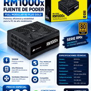 Corsair RM1000x – Fuente de poder 1000W Full Modular 80 Plus Gold - Img 57246432